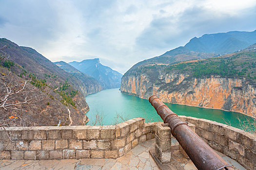 重庆市奉节县白帝城风景区,三峡夔门旅行风光图片