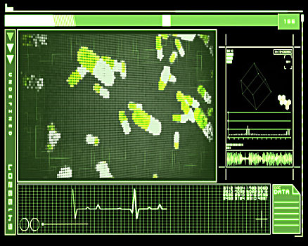 绿色,像素,药丸,科技
