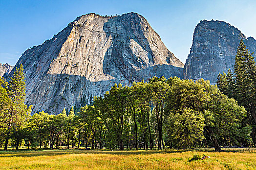 景色,山,优胜美地山谷,优胜美地国家公园,加利福尼亚,美国