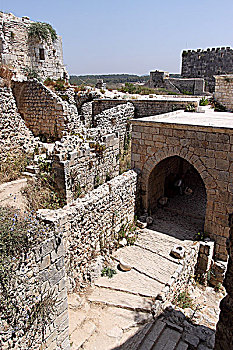 叙利亚拉塔基亚萨拉丁城堡局部