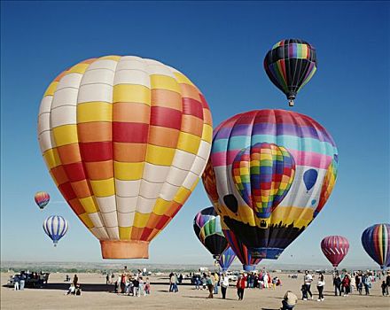 阿布奎基,气球,节日,彩色,热气球,新墨西哥,美国