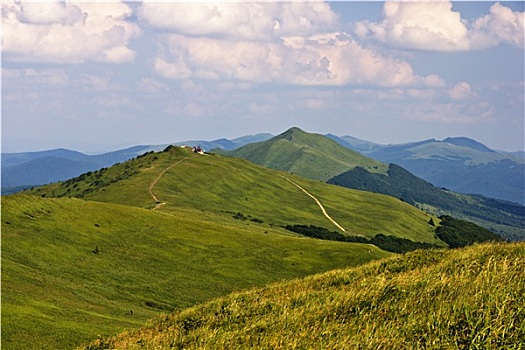 喀尔巴阡山脉,波兰,绿色,山