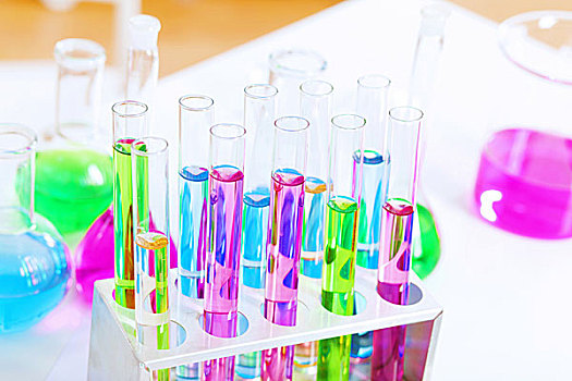 化学,实验室器皿,彩色,液体