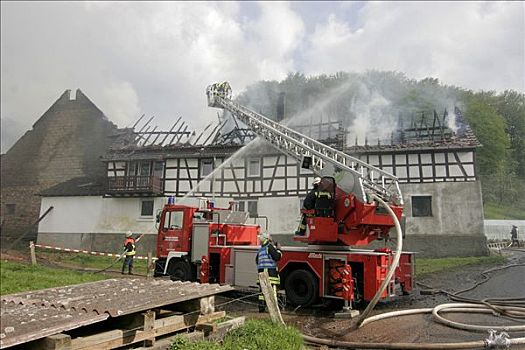 2006年,大火,消防队,争斗,火,农场