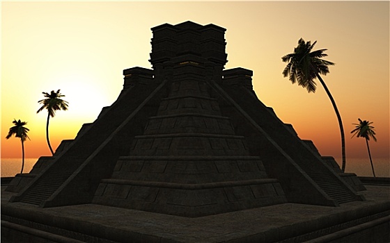 玛雅,寺庙,阴影