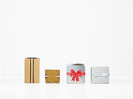 银,金色,圣诞礼盒