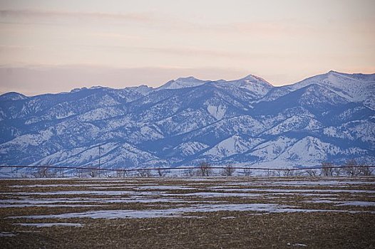 风景,山,背景,西班牙,顶峰,蒙大拿,美国