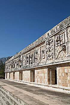女僧侣,方院,乌斯马尔,玛雅人遗址,尤卡坦半岛,墨西哥