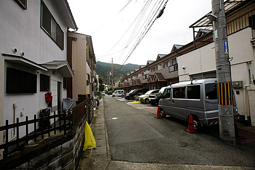 日本,岚山,民居