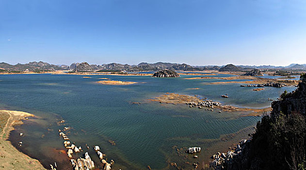 云南沾益海峰湿地全景图