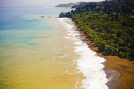 俯视,海滩,哥斯达黎加