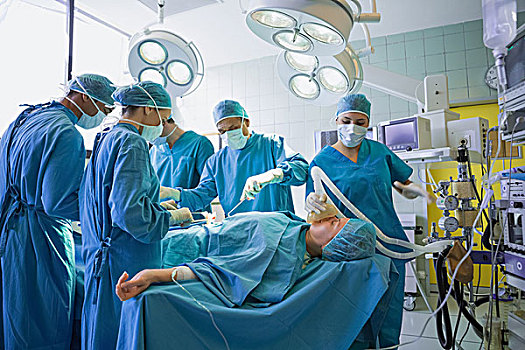 外科,操作,无意识,病人,手术室