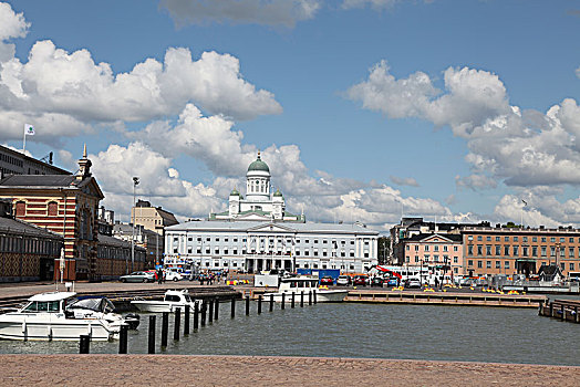 路德教会,大教堂,风景,南方,港口,赫尔辛基,芬兰,艺术家