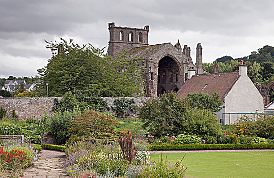 梅尔罗斯,教堂,苏格兰边境,苏格兰