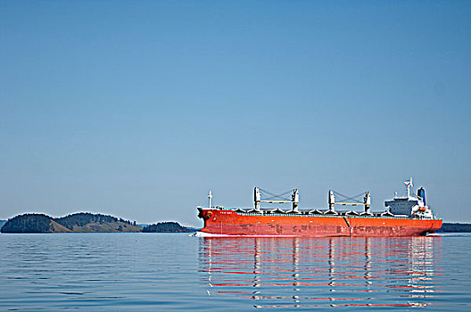 货船,靠近,维多利亚,不列颠哥伦比亚省,加拿大