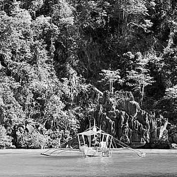 菲律宾,风景,悬崖,漂亮,天堂湾,热带,泻湖