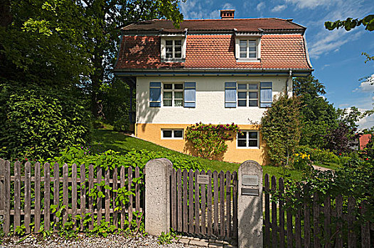 房子,油漆工,上巴伐利亚,巴伐利亚,德国,欧洲
