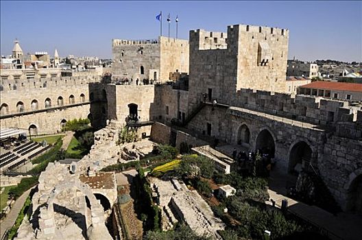 14世纪,城堡,耶路撒冷,以色列,中东,东方