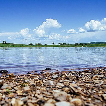 额尔古纳河一景,对岸是俄罗斯,临江,室韦附近拍摄,呼伦贝尔