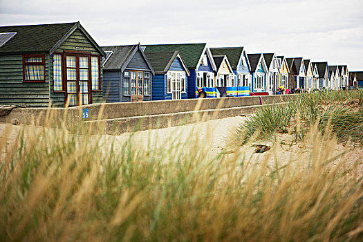 小屋,头部,海滩,靠近,英格兰