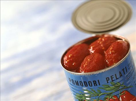 去皮,西红柿,打开,罐头