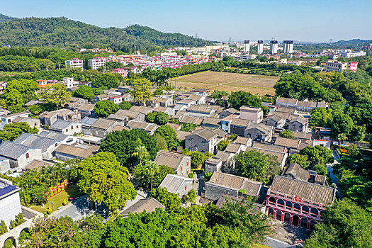 航拍广东中山孙中山故里旅游区