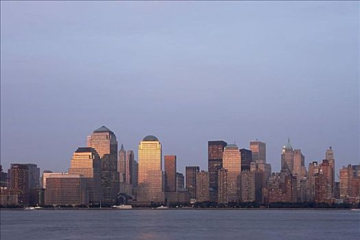 下曼哈顿,天际线,纽约,美国