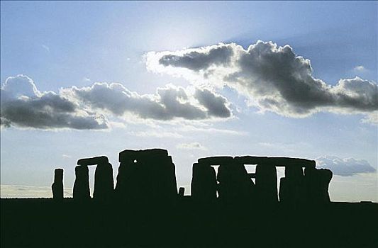 仪式,巨石阵,索尔兹伯里,威尔特,英格兰,英国,欧洲,世界遗产,影子