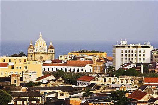 圣多明各,屋顶,卡塔赫纳,哥伦比亚