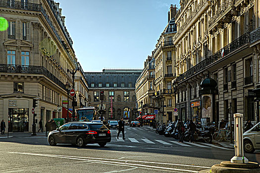 欧洲旅游巴黎街头