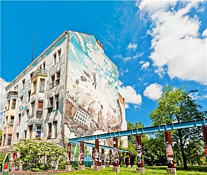 壁画,建筑,地区,柏林