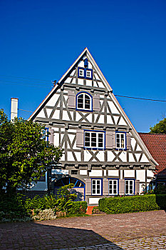 半木结构,房子,老,城镇,地区,坏,黑森林,巴登符腾堡,德国,欧洲