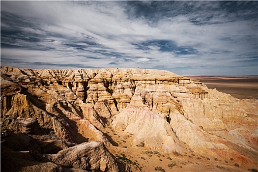 悬崖,戈壁沙漠,蒙古
