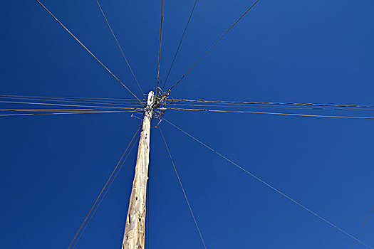 电缆,电话线,联结,高压电塔,乌尤尼盐沼,市区,玻利维亚,南美