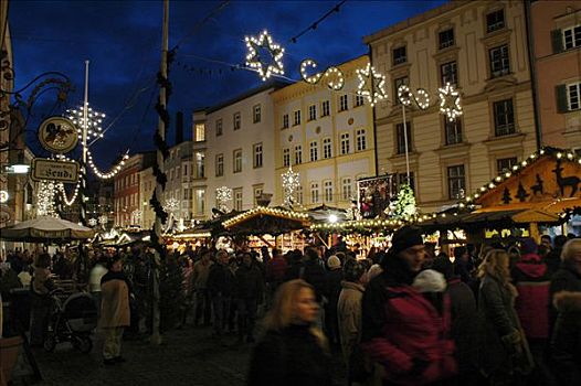 圣诞节,市集,罗森海姆,上巴伐利亚,德国
