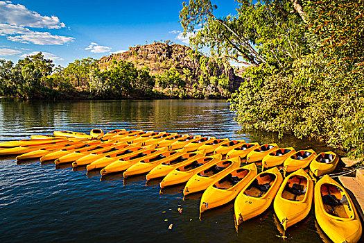 独木舟,出租,凯瑟琳峡谷,国家公园,北领地州,澳大利亚