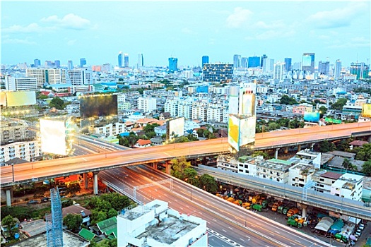 航拍,曼谷,公路