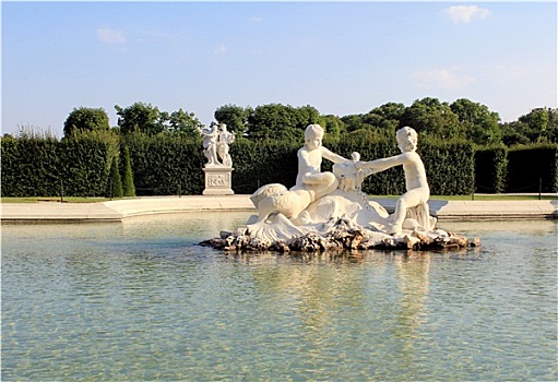 美景宫,喷泉,花园