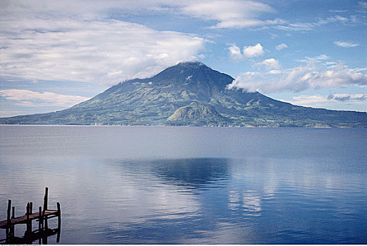 阿蒂特兰湖,山,危地马拉