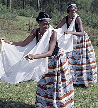 舞者,表演,白天,卢旺达,皇家,今日,几个,群体,韵律,移动,印象深刻,打鼓