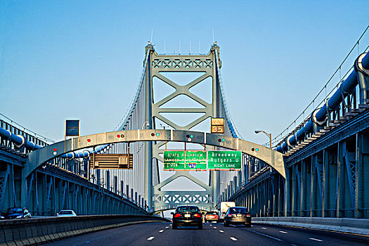 驾驶,富兰克林,桥,费城