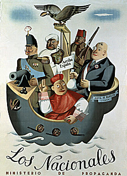 西班牙,内战,国家,海报,宣传