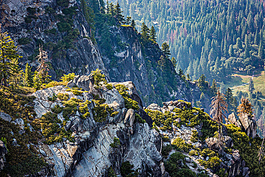 风景,冰河,悬崖,山,优胜美地山谷,优胜美地国家公园,加利福尼亚,美国