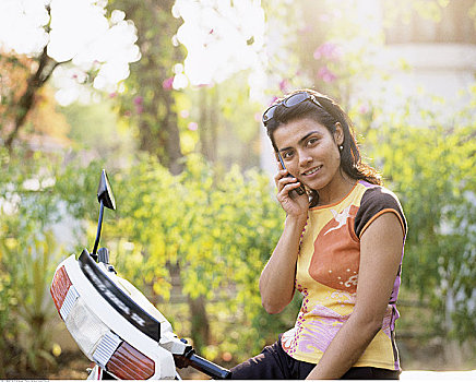 女人,手机,马哈拉施特拉邦,印度