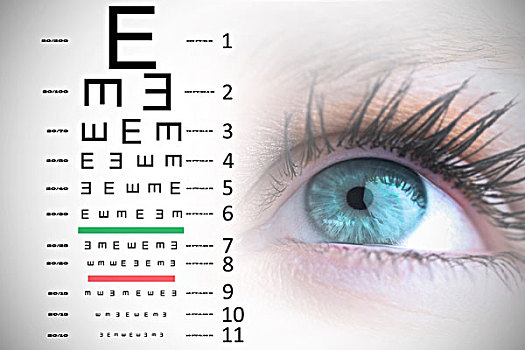 合成效果,图像,蓝眼睛,视力检查