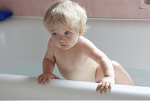 婴儿,浴缸