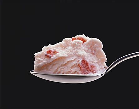 匙,草莓冰激凌
