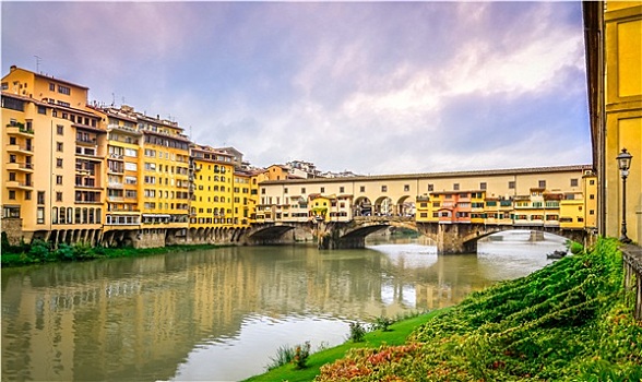 风景,著名,维奇奥桥,桥,佛罗伦萨