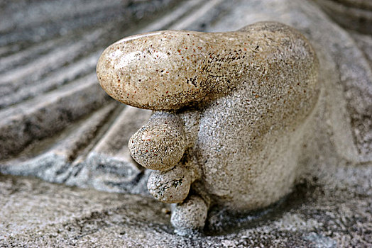 脚趾,脚,砂岩,雕塑