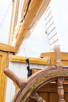 桅杆,古老,帆船